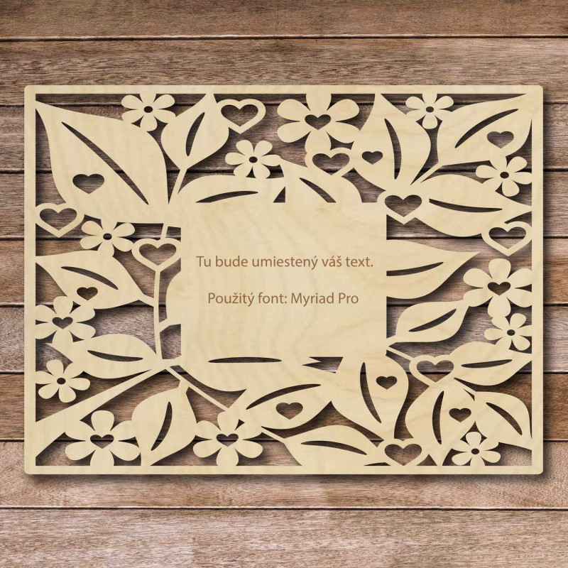 Wooden board with custom text - up to 60 x 80 cm