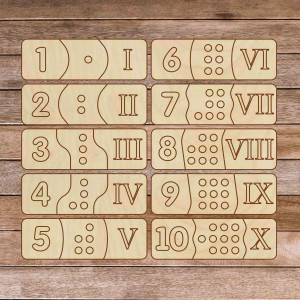 Children's wooden puzzle - Roman numerals 30 pieces 2
