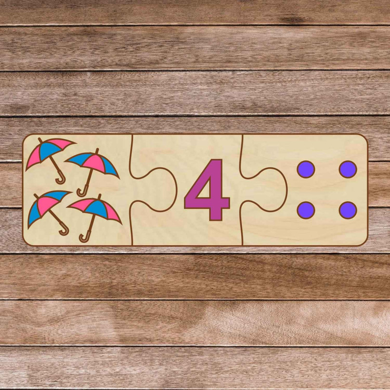 Children's wooden puzzle - Three-piece puzzle...