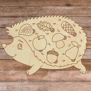 Children's wooden puzzle - Hedgehog in the forest - 7... 2