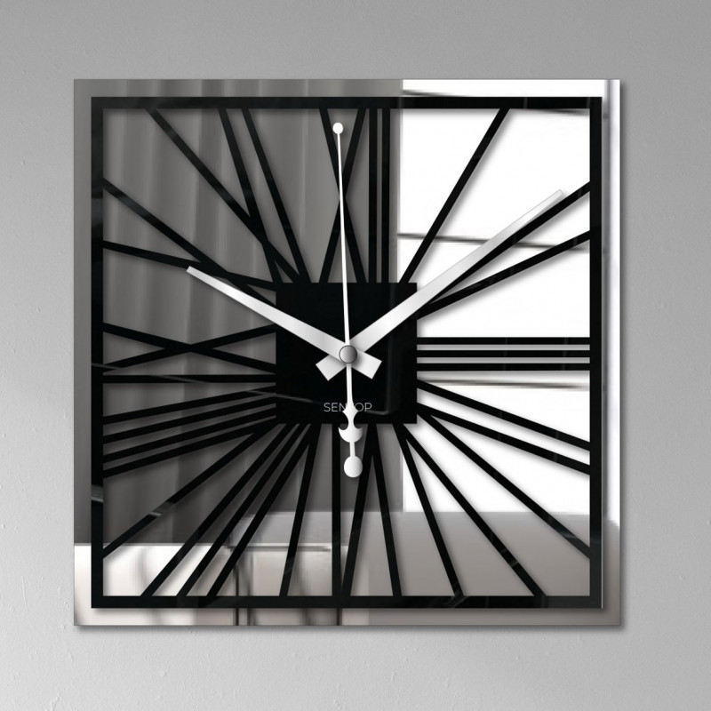 Plexiglass Mirror Wall Clock - Double Layer