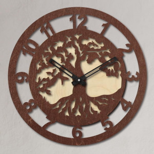 Wall clock tree Arabic numerals - ALECHELY