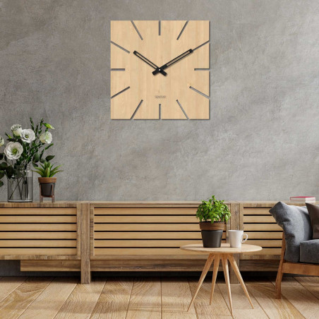 Square wooden wall clock – PURE