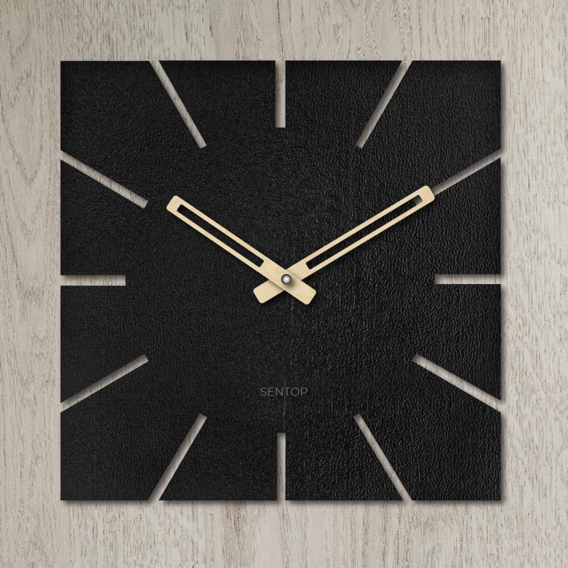 Minimalist clock made of HDF for the modern home.