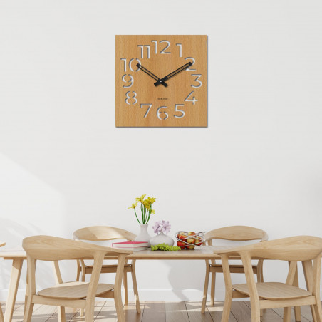 Modern wooden wall clock with minimalist design