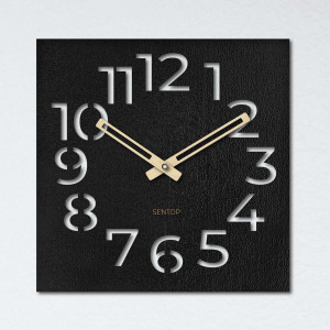 Modern wooden wall clock with minimalist design 2