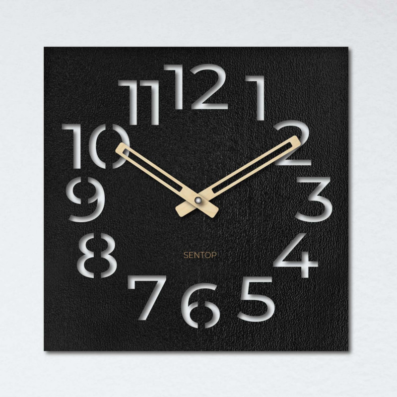 Modern wooden wall clock with minimalist design