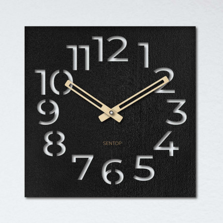 Modern wooden wall clock with minimalist design
