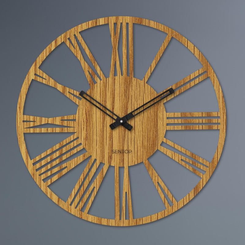 Modern wooden Roman wall clock - 30 to 50 cm -...
