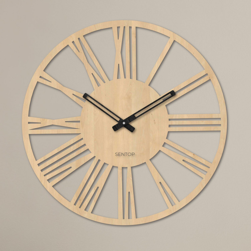 Modern wooden Roman wall clock - 30 to 50 cm -...