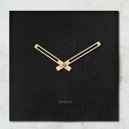 Minimalist square wall clock without numbers