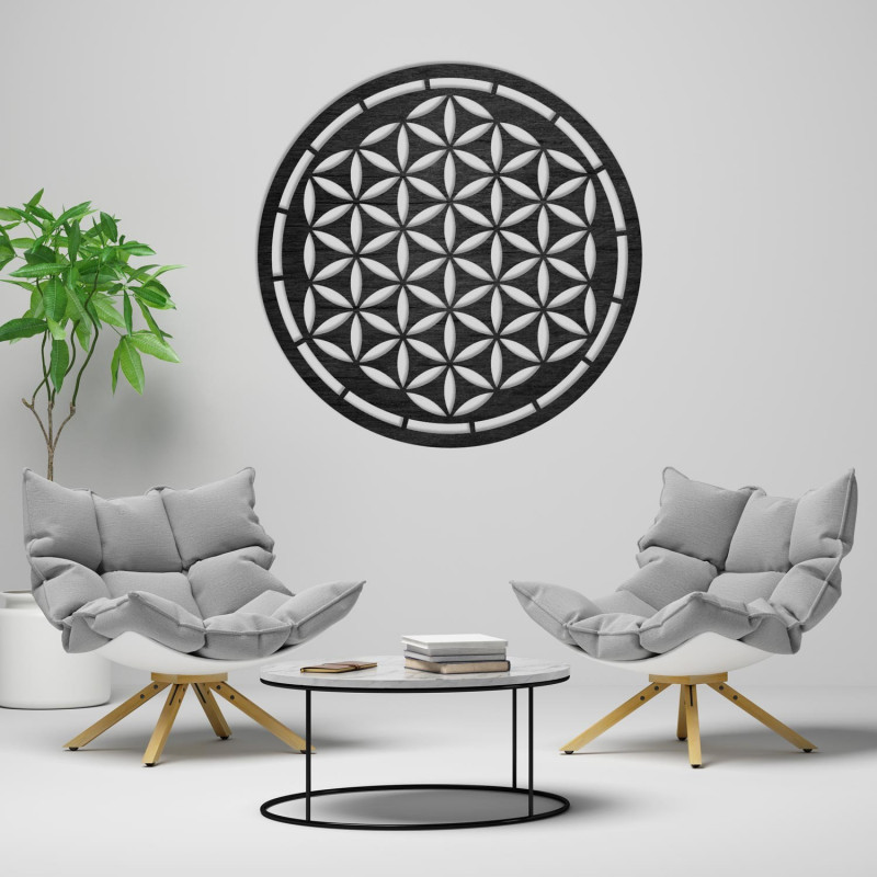 Wooden mandala, wall decoration - HAAMONY