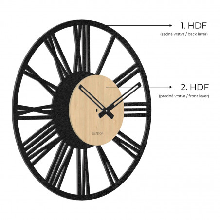 Wall clock Roman numerals - Sentop | HDFK028 | maple
