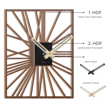 Wooden wall clock