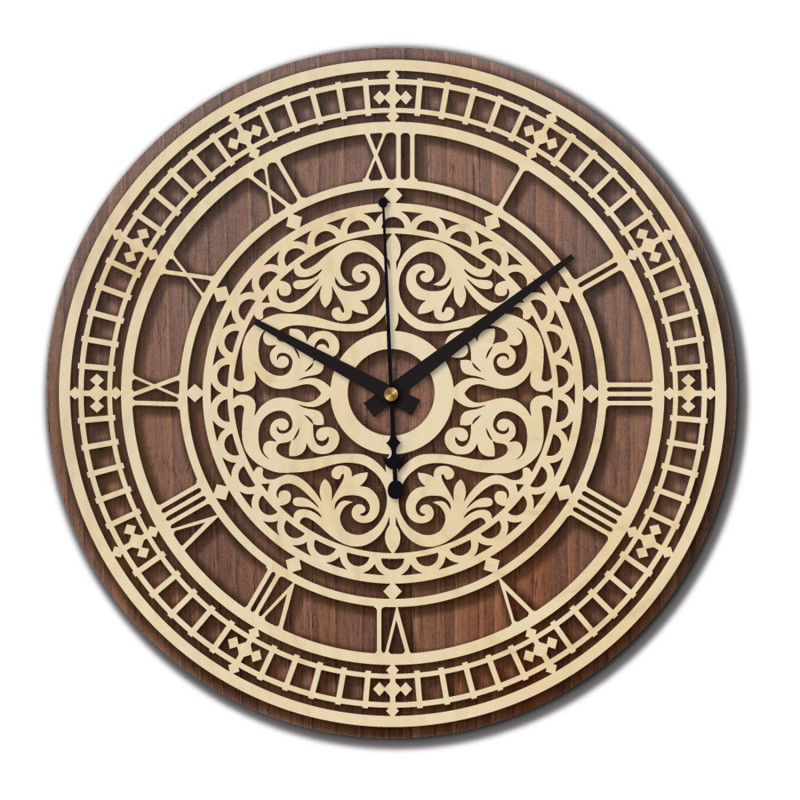 Elegant wooden wall clock - Sentop | PR0463 | double layer