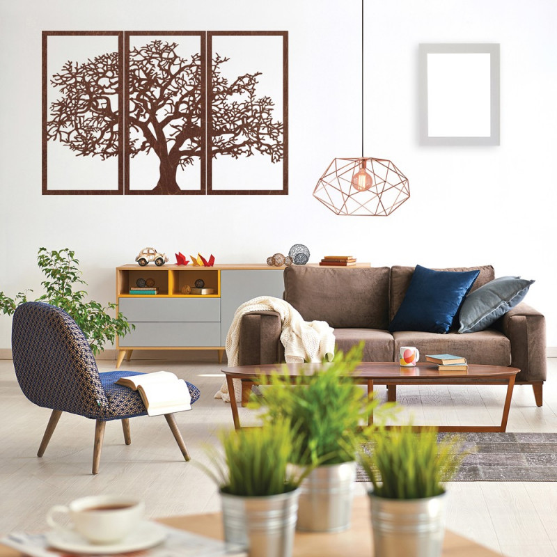 Wooden wall painting 3 pieces