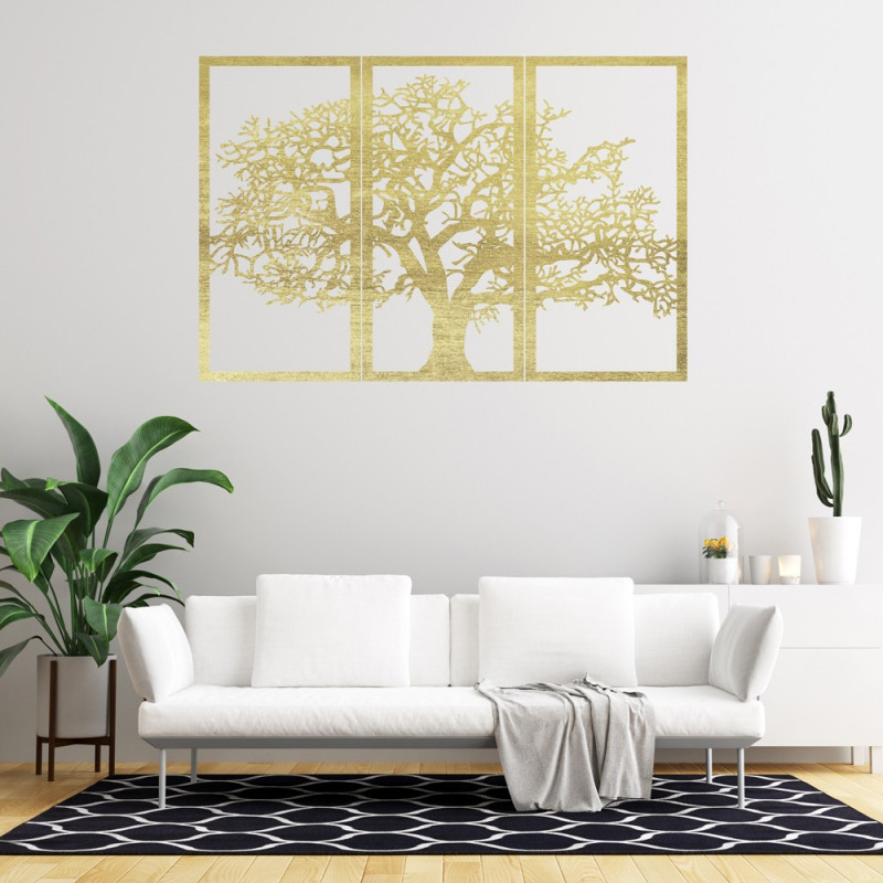 Wooden wall painting 3 pieces