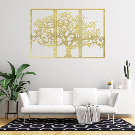 Wooden Wall Art Tree of Life: Set of 3 Panels