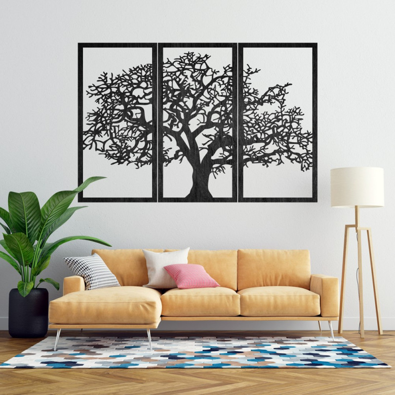 Wooden wall painting 3 pieces