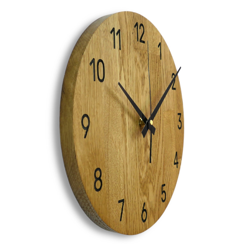 Elegant clock made of high-quality oak wood