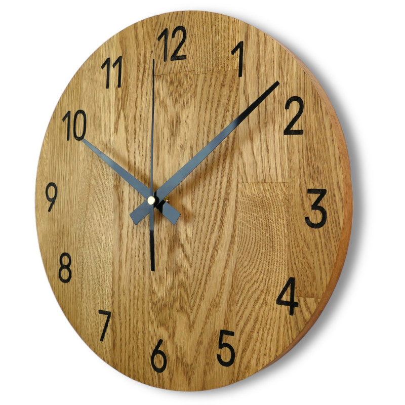 Elegant clock made of high-quality oak wood