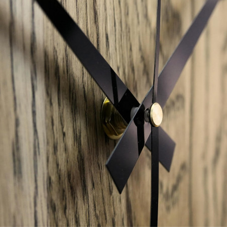 wall clock made of oak wood. wall clock made of oak wood.