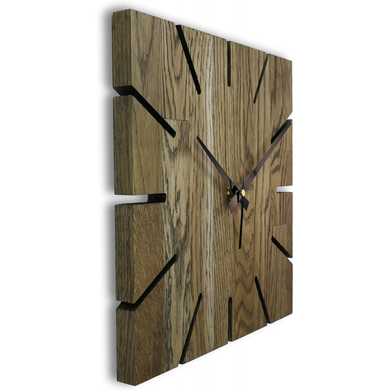 wall clocks made of oak wood.