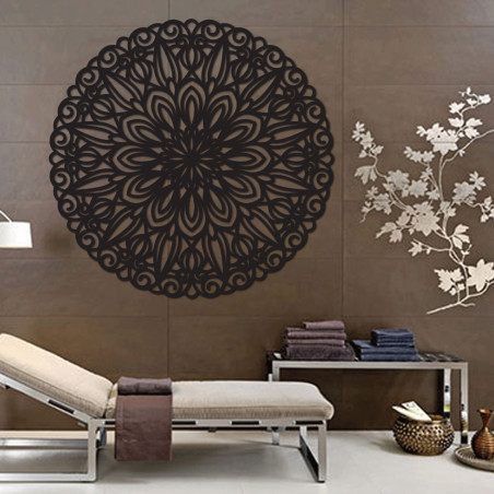 Carved wooden mandamandala for wall flower of time | SENTOP Carved wooden mandamandala for wall flower of time | SENTOP