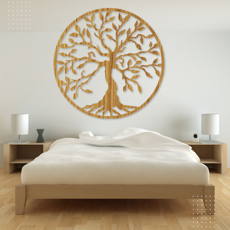 Wooden painting - Tree of life in a circle - CATARA