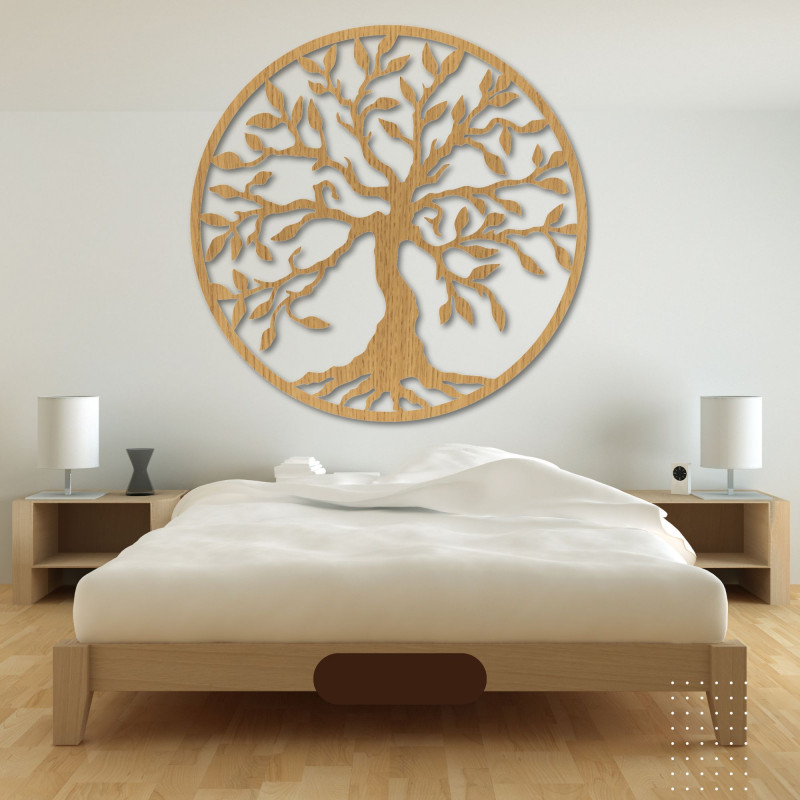 Wooden painting - Tree of life in a circle - CATARA