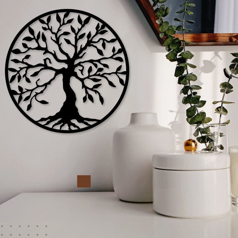 Wooden painting - Tree of life in a circle - CATARA