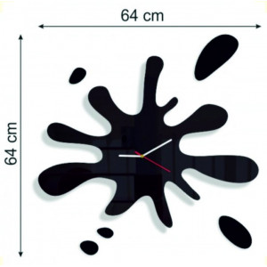 Dimension of the X-momo wall clock. Design wall clock made of PMMA 2