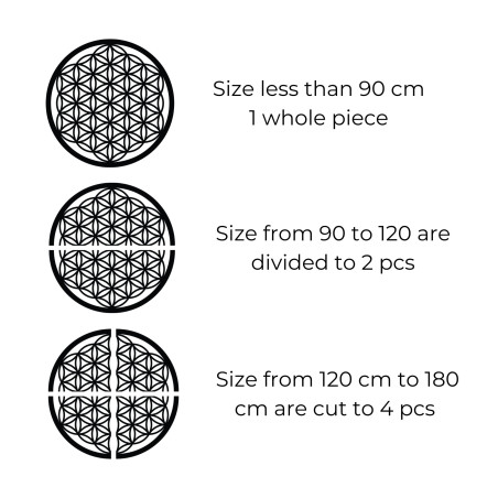 Wooden Flower of Life Mandala, HDF Wall Art - PERTON