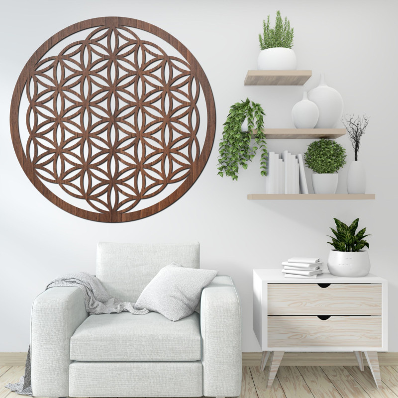 Wooden wall mandala Flower of Life - PERTON