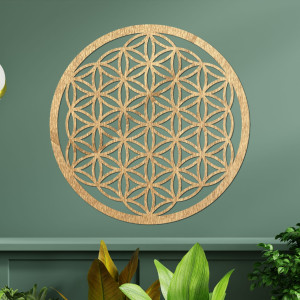 Mandala wooden wall art - Flower of Life