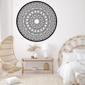 Elegant wooden mandala - Exclusive wooden living room...