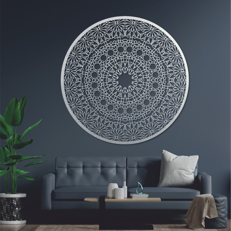 Luxurious wooden mandala on the wall for a harmonious interior