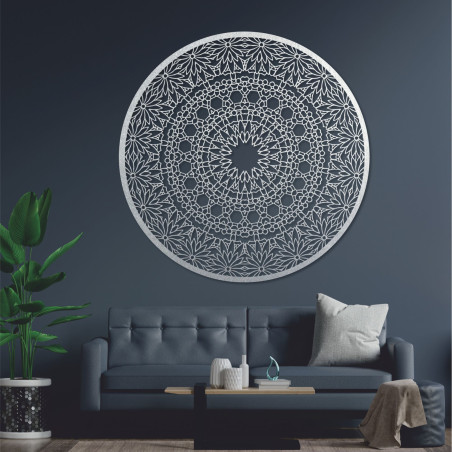 Luxurious wooden mandala on the wall for a harmonious interior