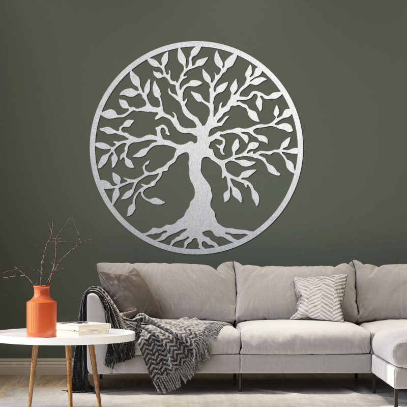 Wooden wall painting tree of life