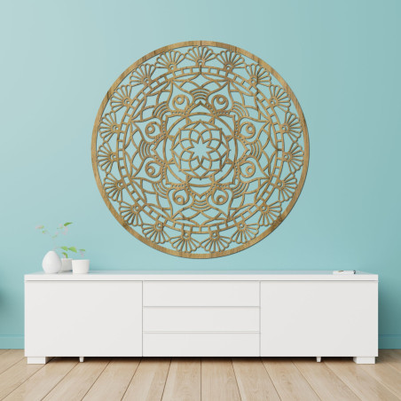 Carved modern mandala flower of life - ZIBEZI
