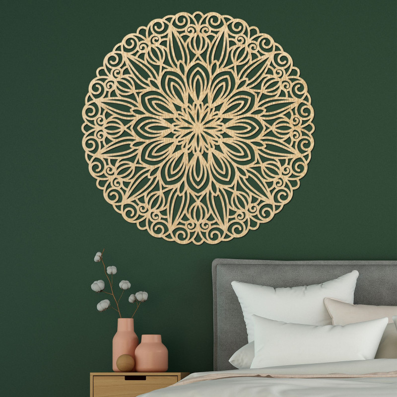 SENTOP Carved wooden mandala wall picture made of plywood DSARITA