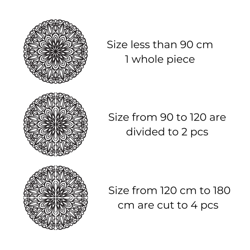 Carved wooden mandala on the wall, flower of...