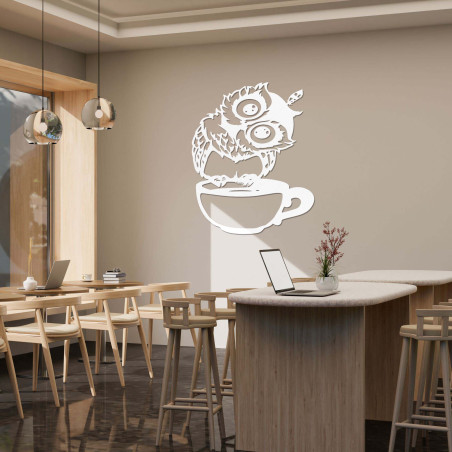 Stylish owl wall decoration will create a cozy atmosphere in your kitchen