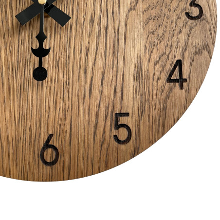 Designer clock made of solid wood Designer clock made of solid wood