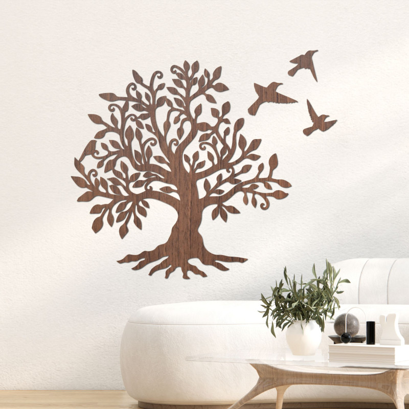 Wooden wall picture - Tree of harmony