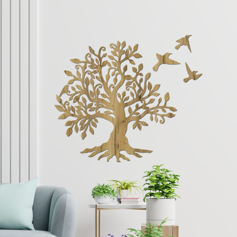 Wooden wall picture - Tree of harmony