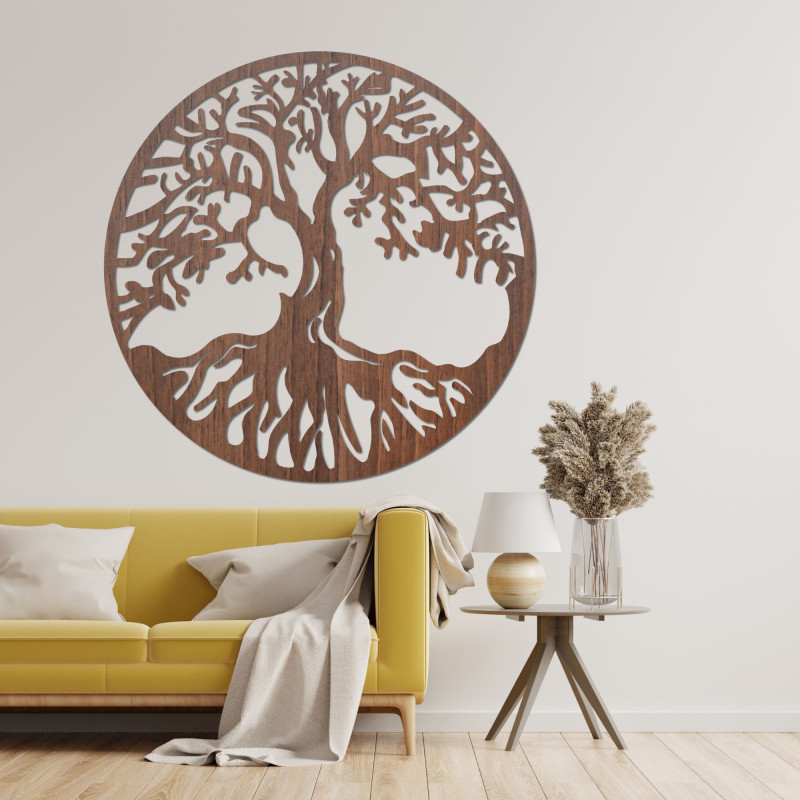 Wooden tree of life painting for a cozy home - ROMNI