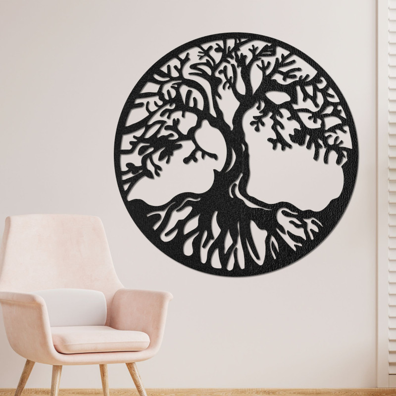 Wooden tree of life painting for a cozy home - ROMNI