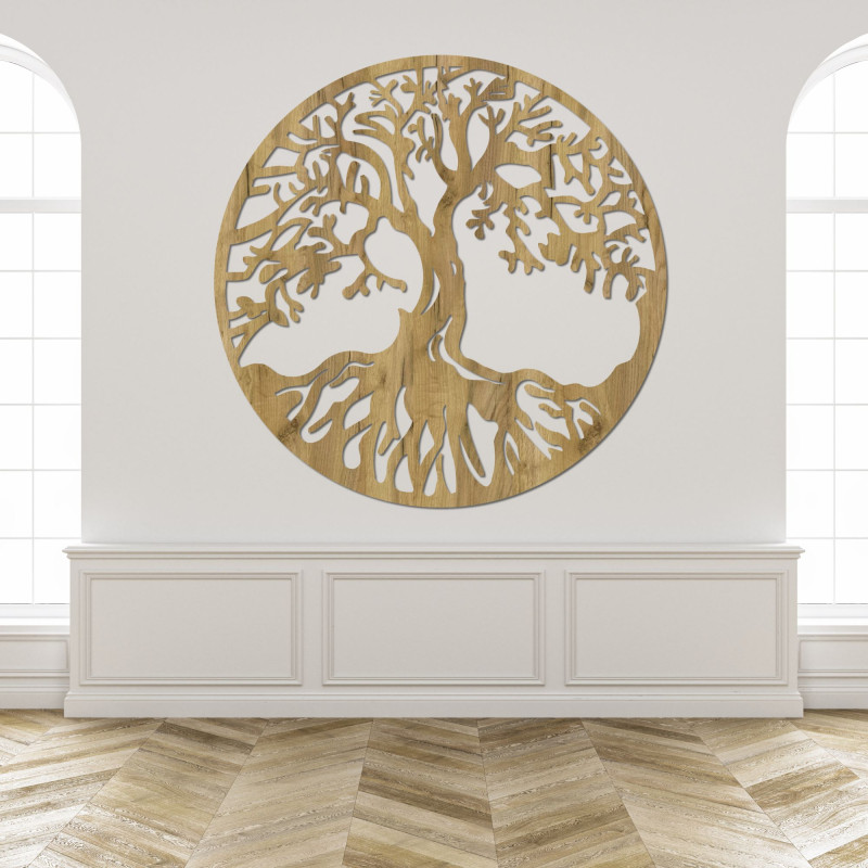 Laser Cut Plywood Tree of Life Wall Art: Wooden...