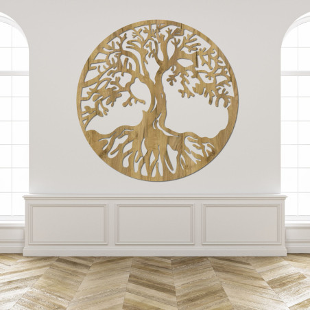 Laser Cut Plywood Tree of Life Wall Art: Wooden Home Decor | ROMNI